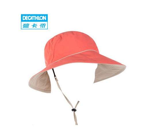 橘色迪卡儂漁夫帽，其款式別具一格